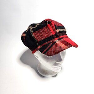 Red & black plaid cap